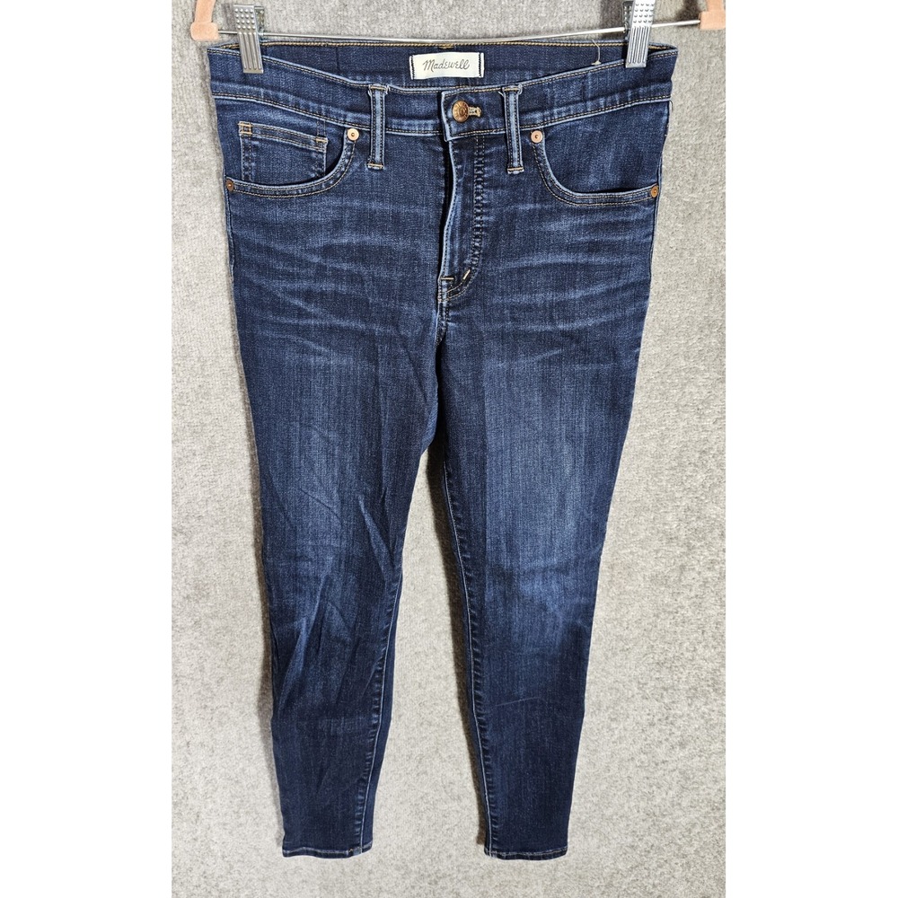 Madewell 9" High Rise Skinny Jeans Womens Size 28 Blue Dark Wash Stretch Pockets